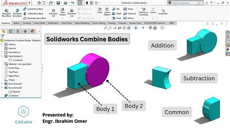 how to use combine SolidWorks